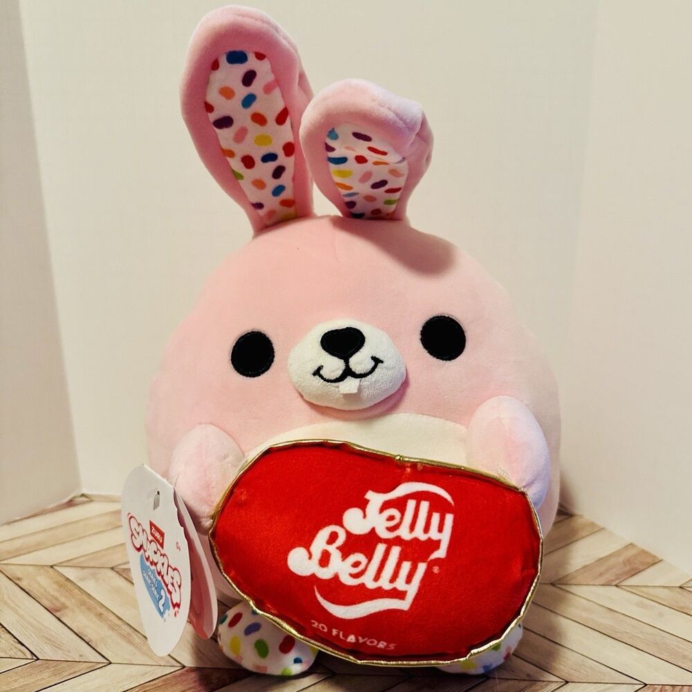 Zuru Snackles Flossie the Pink‎ Bunny & Jelly Belly Plush 8" Series 2 Gold Box